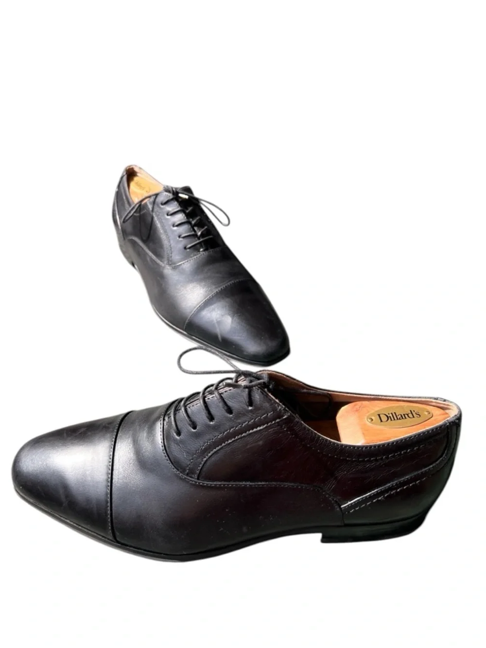 Aldo Men’s Black Oxford Lace up Dress Shoes pointed toe Size 10.5
